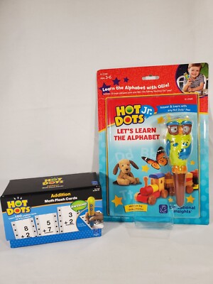 Hot Dots Jr. Let's Learn the Alphabet Interactive Book & Pen, Addition Flashcard