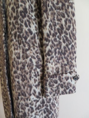 Pre-owned Jcrew J.crew Topcoat In Double Leopard, H2734, Sz 2, Fall 2017 In Brown