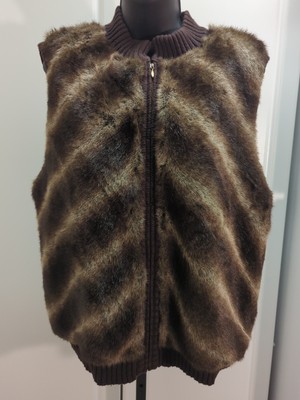 Marisa Christina Faux Fur Vest NWT Size XL