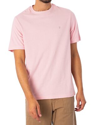 

Мужская футболка Farah Eddie, розовая, Розовый, FAKSB012-654