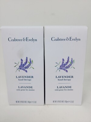 Set of 2 Crabtree & Evelyn Lavender Hand Therapy Intensive Conditioning Cream