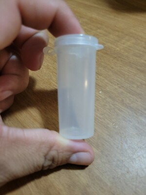100 New empty tiny semi Clear  cap   Plastic Container craft  tubitos contenedor