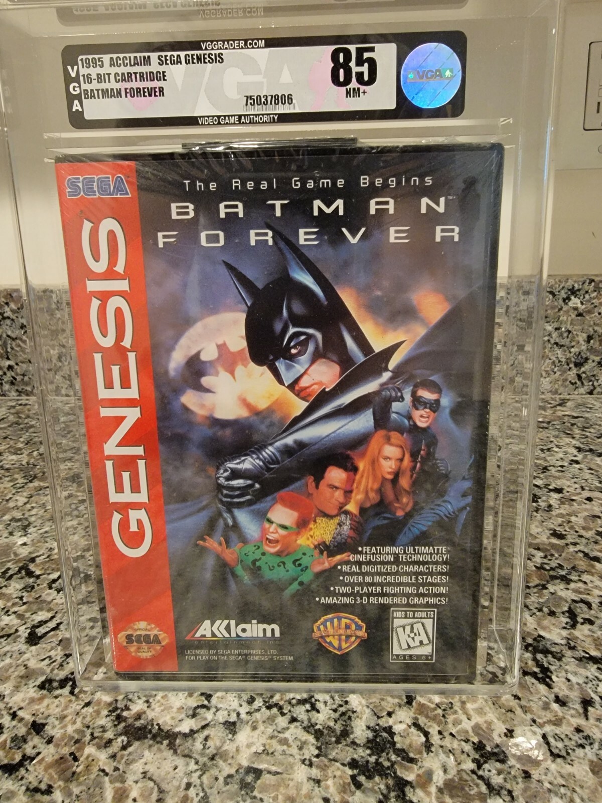 BATMAN FOREVER SEGA GENESIS BRAND NEW FACTORY SEALED VGA 85