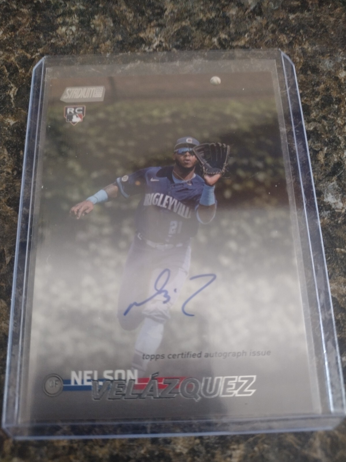 スポーツ選手 stadium club topps auto NELSON VELAZQUEZ 2023 Topps Stadium Club Nelson Velazquez Auto #'d /25 Black