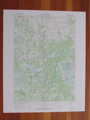 Pittsville Wisconsin 1969 Original Vintage USGS Topo Map