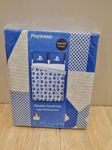 Playstation Double Duvet Cover & Pillowcase Gaming Bedding Gamer Den Reversible