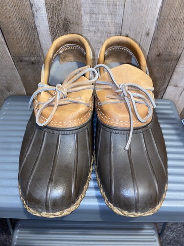 VTG 90s LL Bean Rubber Hunting Duck Gum Shoe Boots Sz 7M