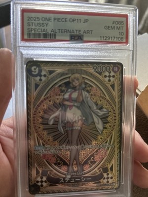 PSA 10 Stussy (SP Alt Art) OP07-085 SR A Fist of Divine