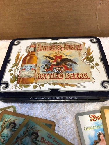 Anheuser-Busch Bottled Beers Playing Cards Tin Box