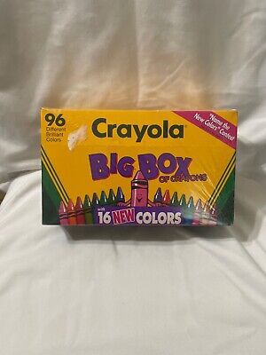 Crayola Big Box of Crayons sealed 96 colors with sharpener 1992 