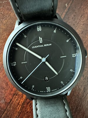 Lilienthal Berlin Zeitgeist Swiss-automatic German black PVD sapphire watch