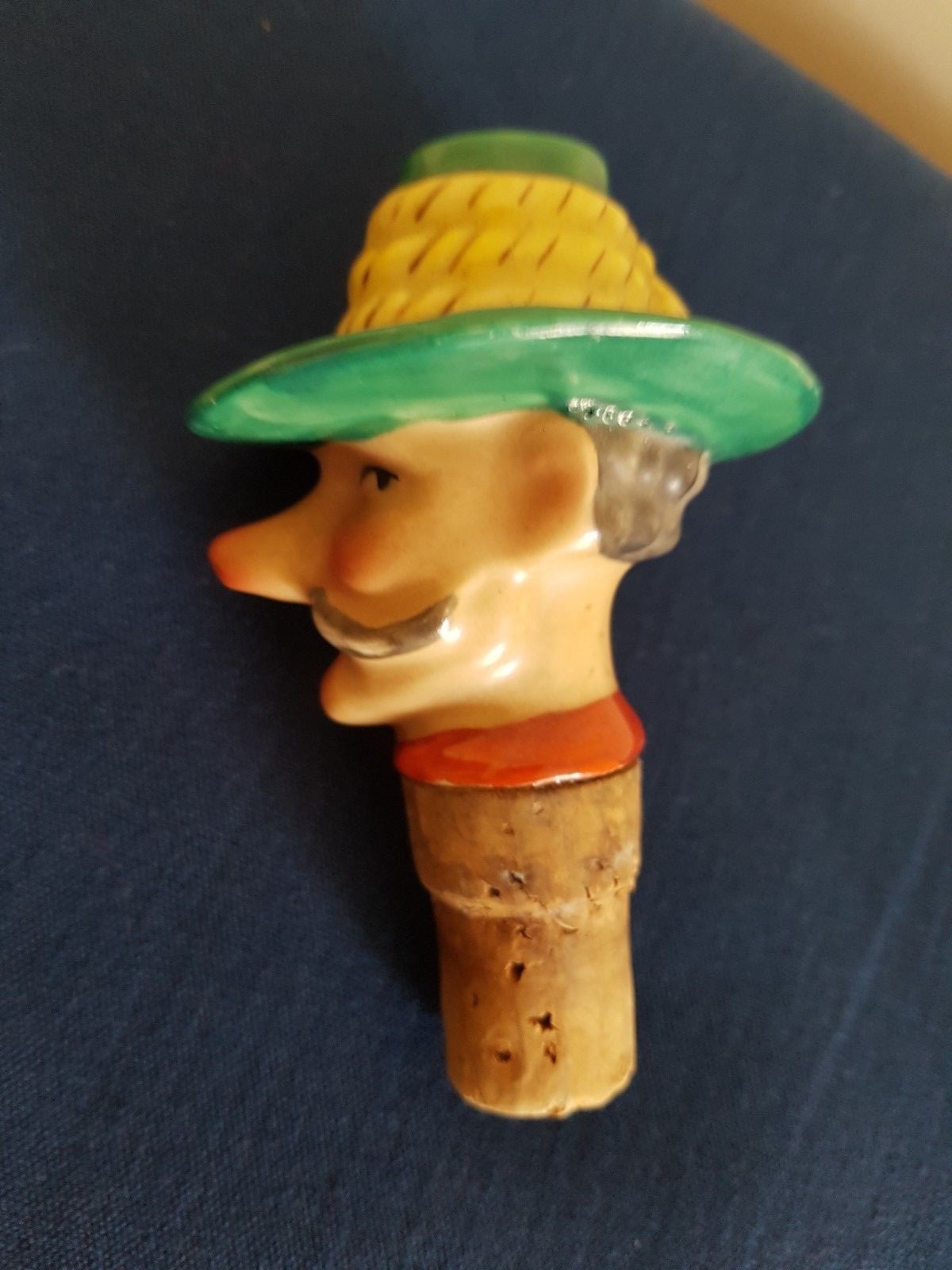 Vintage Antique Porcelain Head Bottle Stoppers