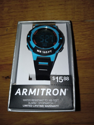 Armitron Sport Unisex Digital Chronograph Resin Strap Watch 45/7110BLTC BLUE