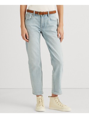 

LAUREN RALPH LAUREN Женские голубые свободные зауженные джинсы с высокой талией, Light blue, 200861873001