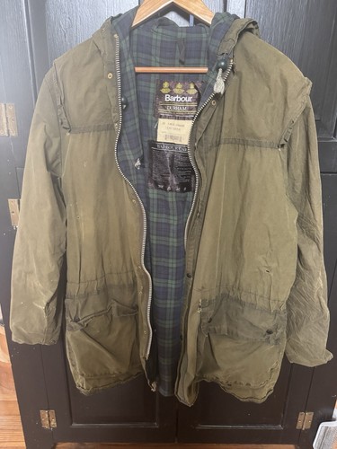Men's Barbour Durham Vintage Jacket Wax A5 Olive England C42