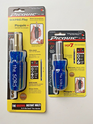 PICQUIC Screwdrivers - SIXPAC Plus & Dash 7 ''Electric Blue'' TS -Two Screwdrivers