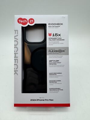 Tech21 Evo Check for iPhone 16 Pro Max w/magsafe  Black/Smoke
