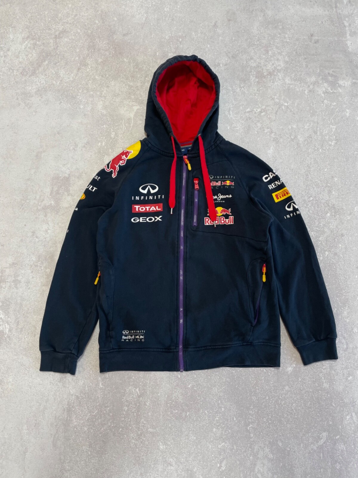 Pepe Jeans Red Bull レッドブル INFINITI ネイビー♪ Red Bull Racing Pepe Jeans Zip Hoodie Blue Men's M | eBay