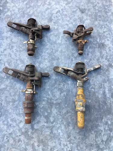 Rain Bird brass impact sprinkler heads LOT of FOUR 35 30 70'
