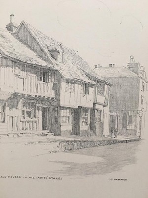 1915 HASTINGS - All Saints' Street - Antique Hastings Wall Art