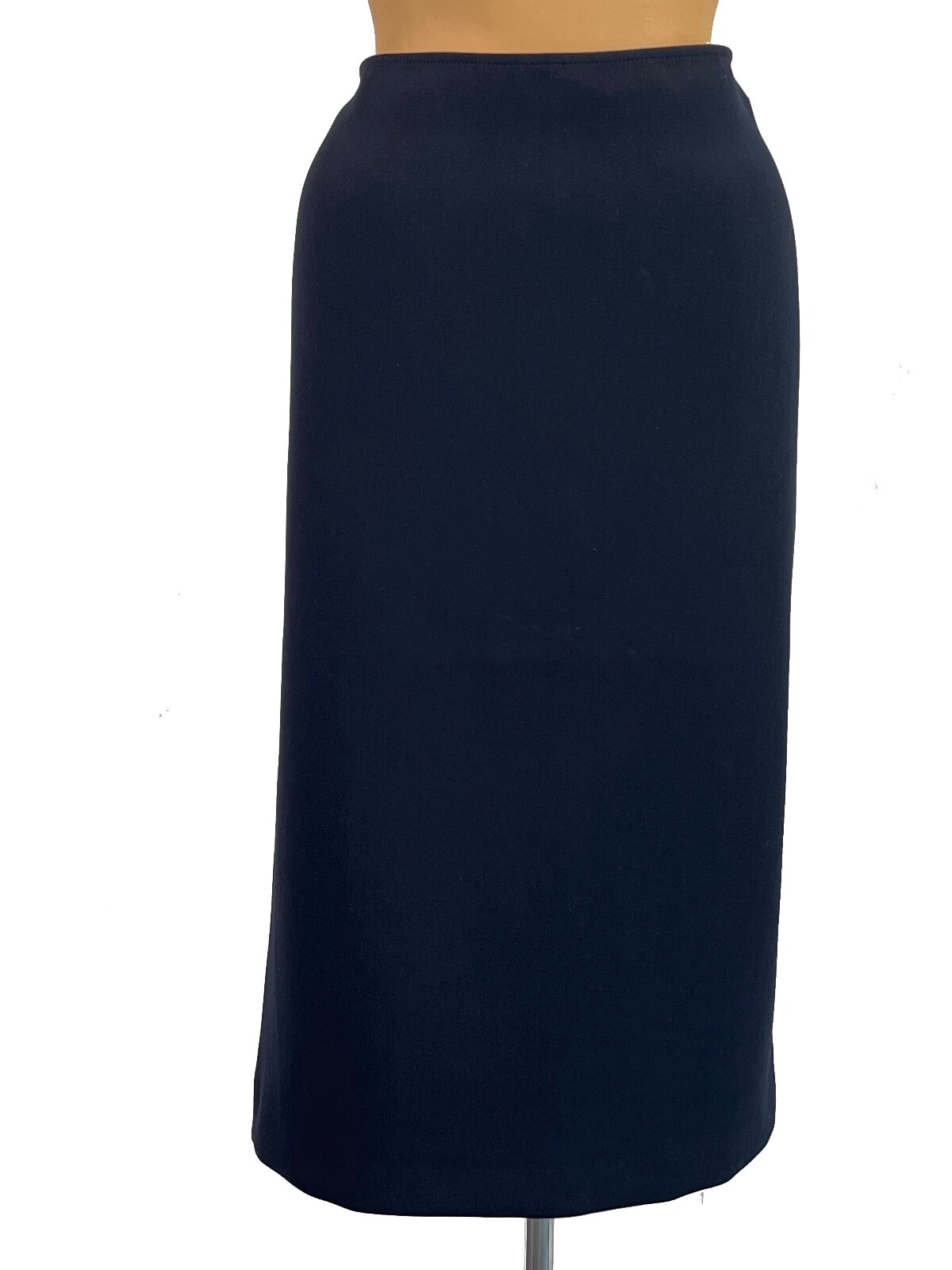 Pre-owned St John St. John Knits Navy Blue Stretch Crepe Jacket Blazer Skirt Suit Sz 10 $1790