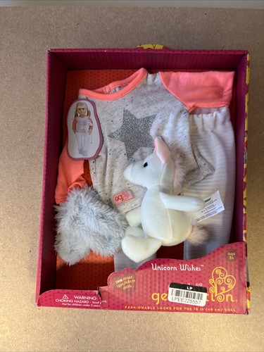 New Our Generation 18" Doll Unicorn Wishes Set Pajamas PJ's 