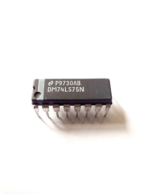 National Semiconductor DM74LS75N Quad Latch Integrated Circuit Ic Chip NSC  New!