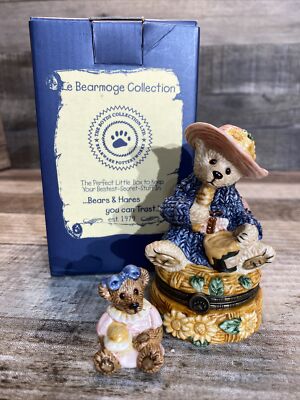 Boyds Bears Bearware Bailey Eating Honey Trinket Box 1999 #PE 1066/3000