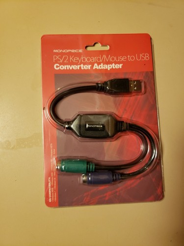 LOT of 20 NEW PS/2 Keyboard/Mouse to USB Converter Adapter, Black