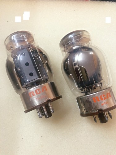 【ga-ho】RCA 70's 7025 2本 RCA 6550 KT88 Hole Plate Triple O getter Tested NOS Matched