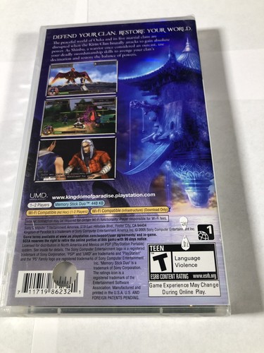 Kingdom of Paradise (Sony PSP, 2005) Brand New Sealed ????
