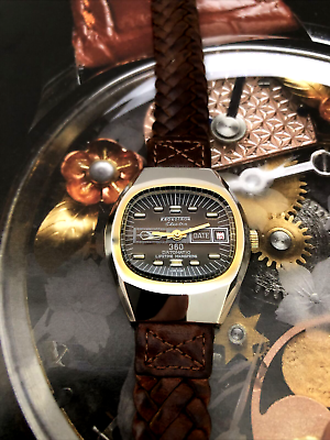 VINTAGE Kronotron Electra LIFETIME MAINSPRING Time Date Manual