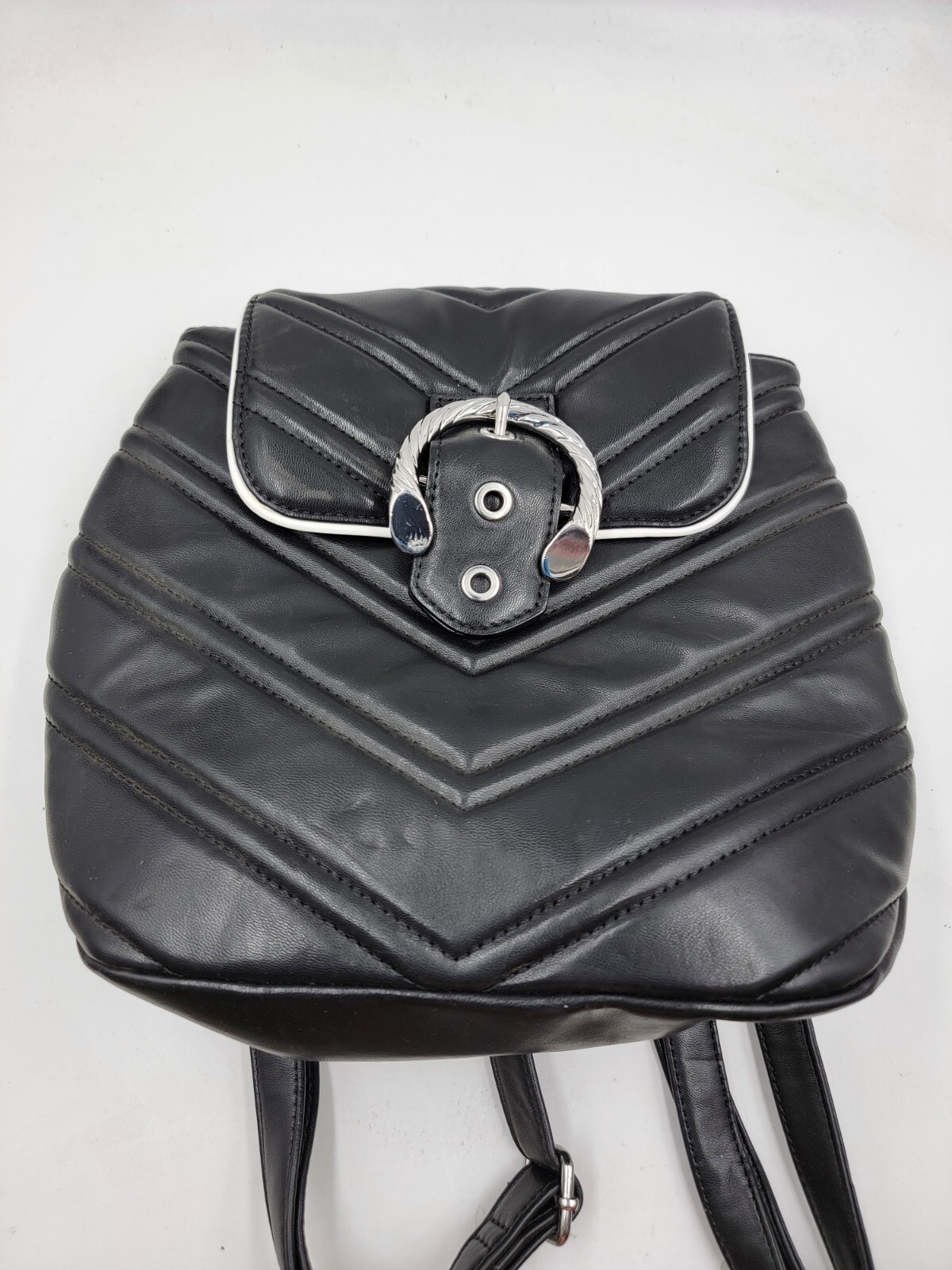 Circus by Sam Edelman Carmen Quilted Faux Leather Backpack Women's Black Solid - Picture 2 of 12