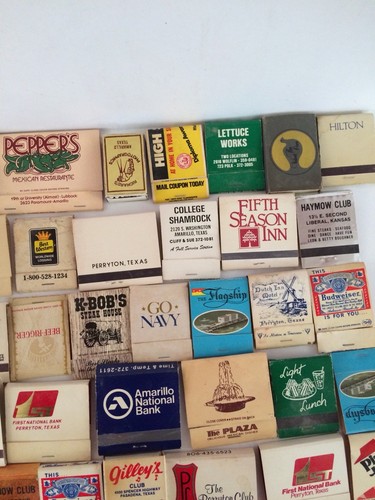 Vintage Lot Of 60 Match Books With Matches From USA.