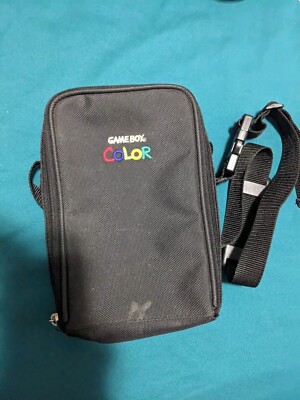 Nintendo Original Gameboy Color Black Vintage Carrying Case Bag w/ Strap