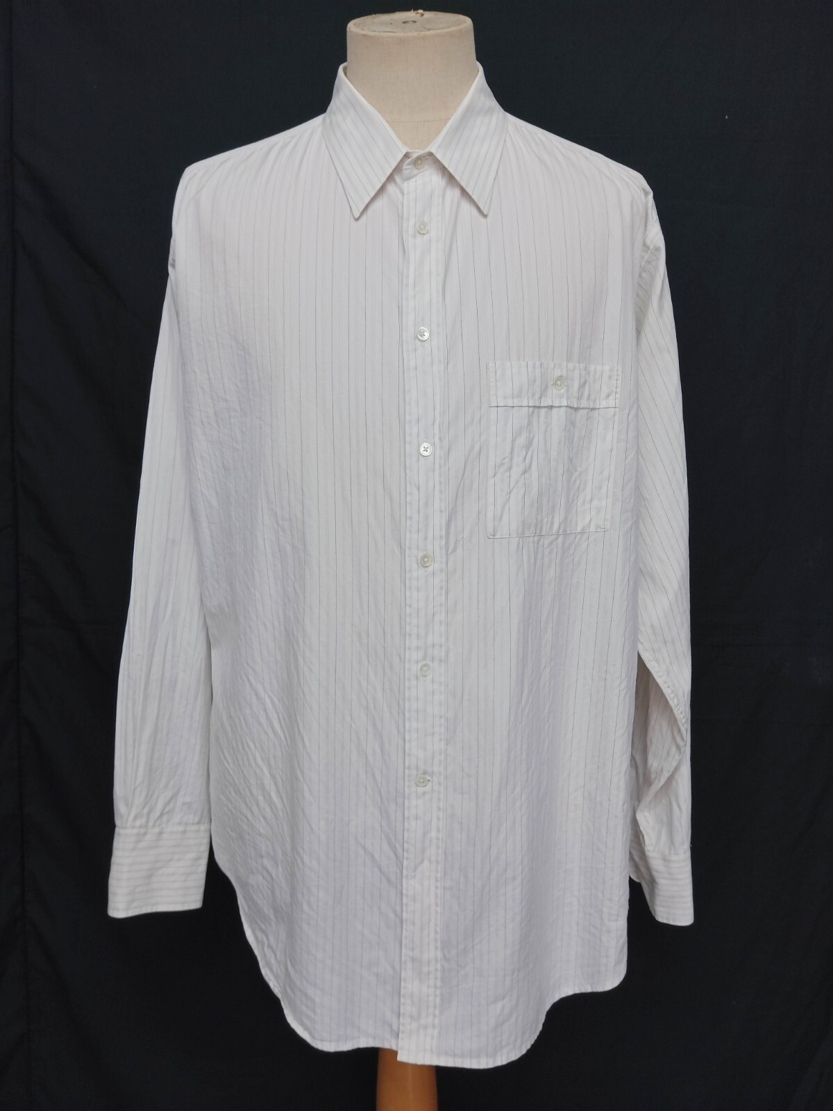 Vtg 90s ISSEY MIYAKE Sky Blue White Striped Cotton Men's