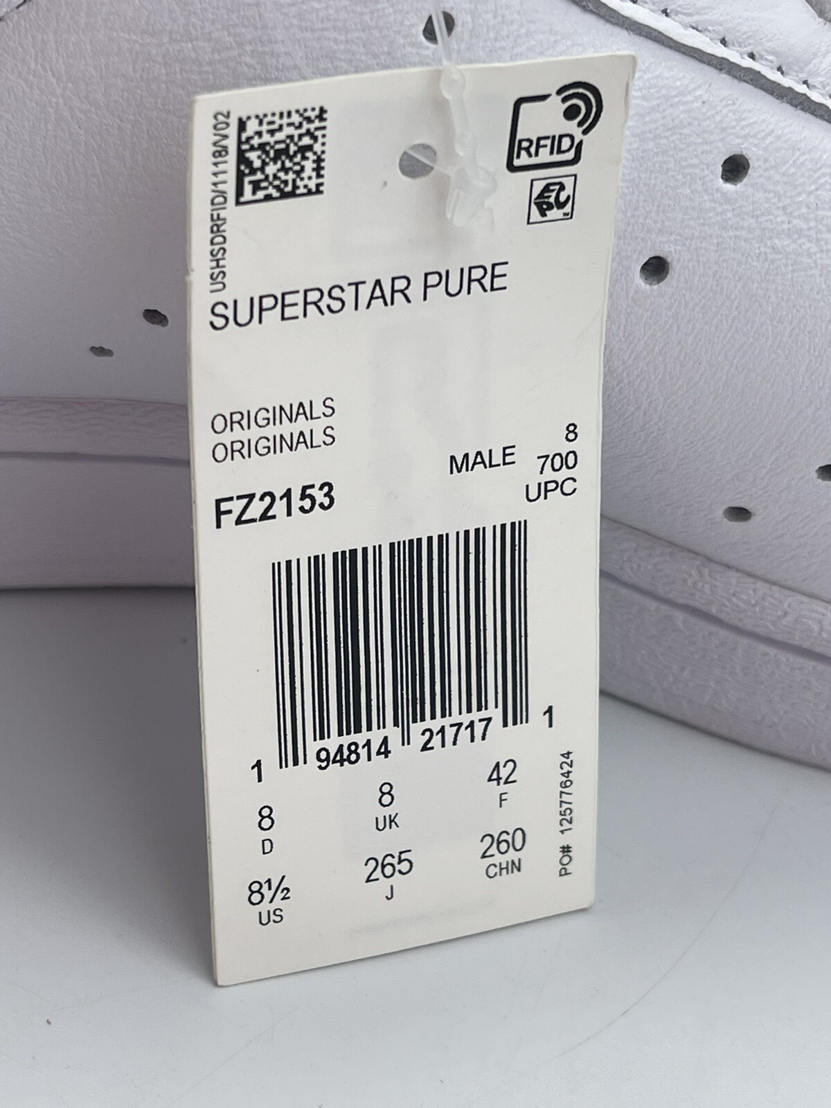 NWOB Adidas SUPERSTAR PURE Shoes 
