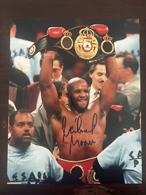Michael Moorer Autographed Boxing 8x10 Signed Photo (WBA Heavyweight Champion)