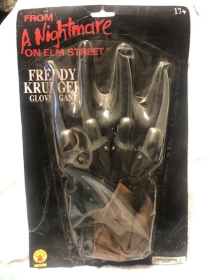 Vintage Nightmare On Elm Street Freddy Krueger Costume Glove W Plastic Blades