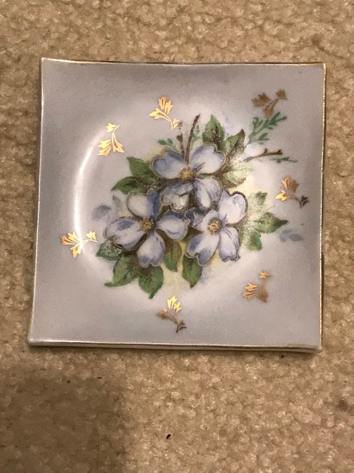Small Limoges  French Square porcelain Plate/Dish -3-5/8