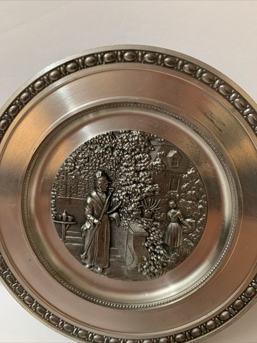 Vintage German Pewter Plate Zinn 95% 4.75” | eBay