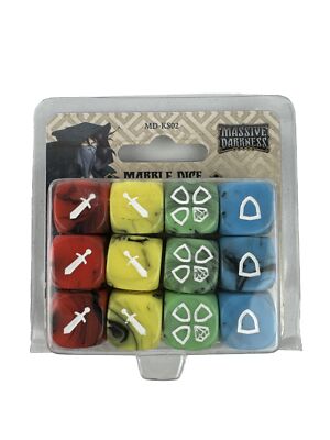 Massive Darkness Marble Dice Kickstarter Exclusive CMON NEW