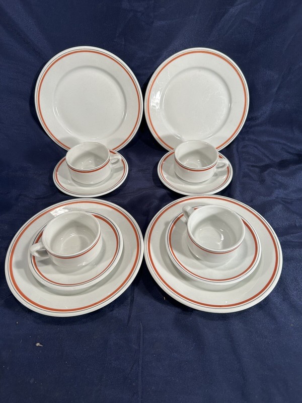 Porcelaine D'Auteuil Ligne Bistrot Jacques Lobjoy - Service Dessert 4 Personnes