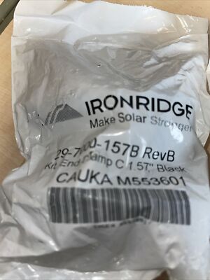 IronRidge 29-7000-157B Rev B Kit with End Clamp C 1.57'' Nuts and Screws 4 pack