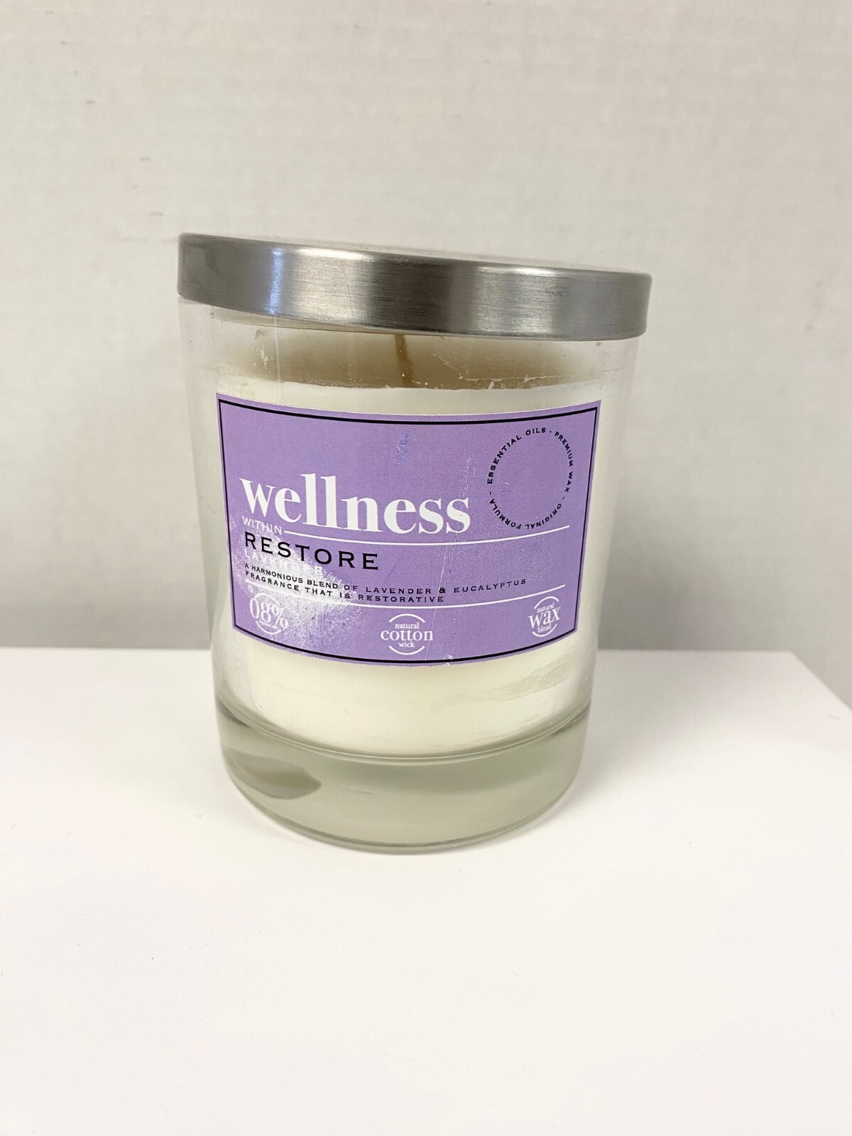 WELLNESS Cabana RESTORE Восковая свеча с эфирным маслом лаванды и эвкалипта, 8,11 унций