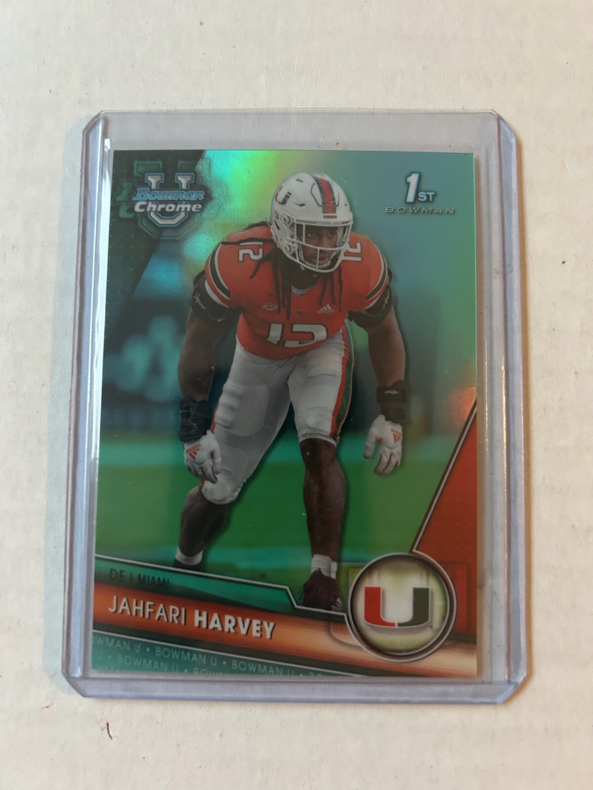 Jahfari Harvey Aqua Refractor 2023 1st Bowman Chrome U 006