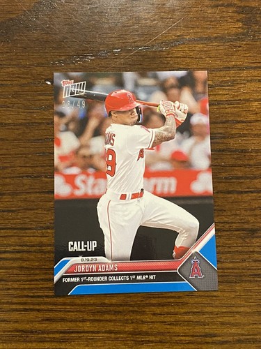 2023 Topps NOW 734 Jordyn Adams Collects 1st MLB Hit Angels