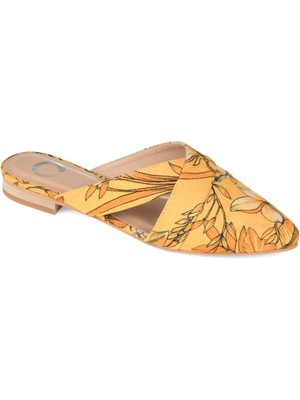 

JOURNEE COLLECTION Женские желтые шлепанцы Giada Almond Toe без задника, Желтый, GIADA-MULE