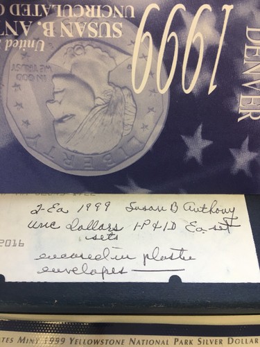 1999 Susan B. Anthony Uncirculated Coin Sets For 2x NO RESERVE***  ( 1-P & 1-D )