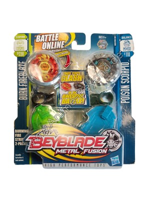 2-Pack: Burn Fireblaze BB-59A und Poison Scorpio B-110 Hasbro Beyblade Metal